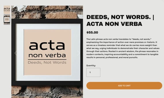 Squarespace screen of the product, description, and artwork Squarespace screen of the product, description, and artwork