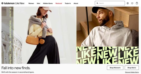 Home page of Lulumon Like New