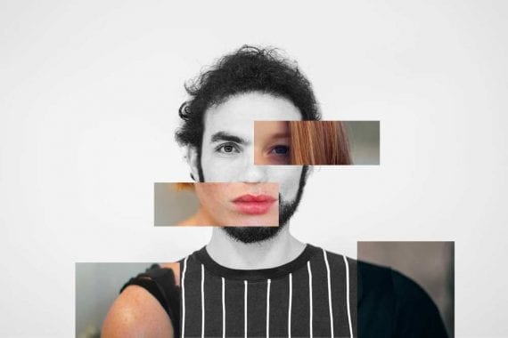 Photoshopped image of parts of many people to form one person