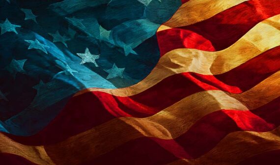 AI illustration of a U.S. flag