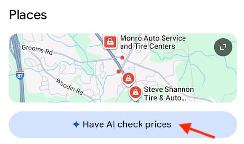 Screenshot of the search result and the question
