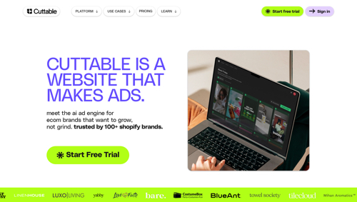 Cuttable homepage.