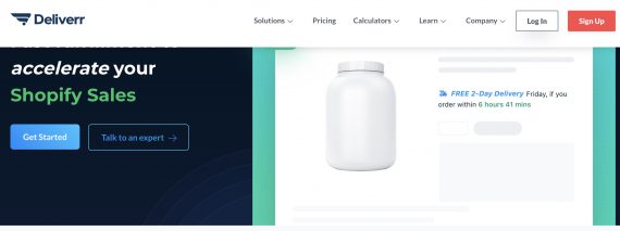 Deliver home page