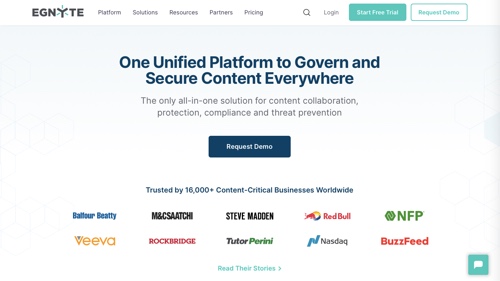 Home page of Egnyte