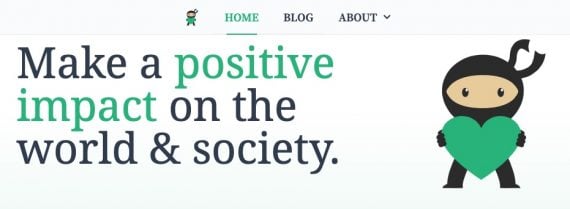 Screenshot of Impactful.ninja home page