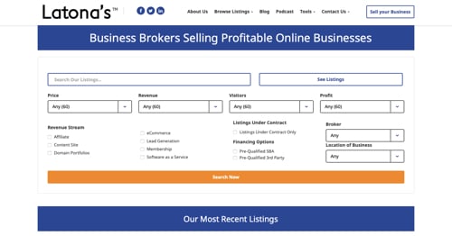 Home page of Latona's