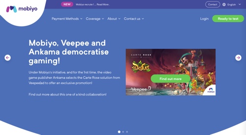 Home page of Mobiyo