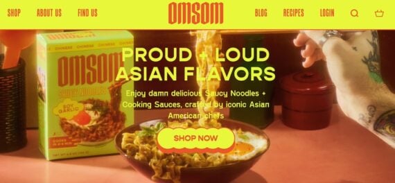 Home page of Omsom.