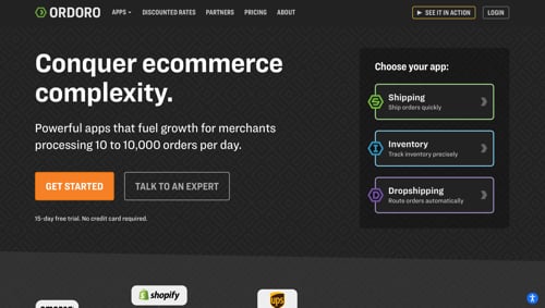 Ordoro home page