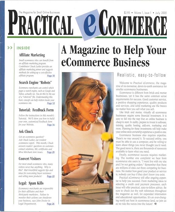 Cover of Practical Ecommerce July 2005 Cover of Practical Ecommerce July 2005