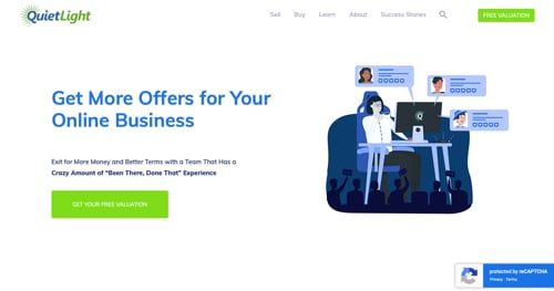 Home page of Quiet Light