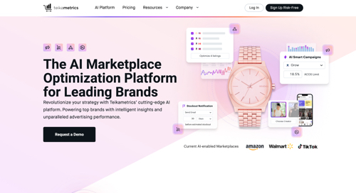Home page of Teikametrics